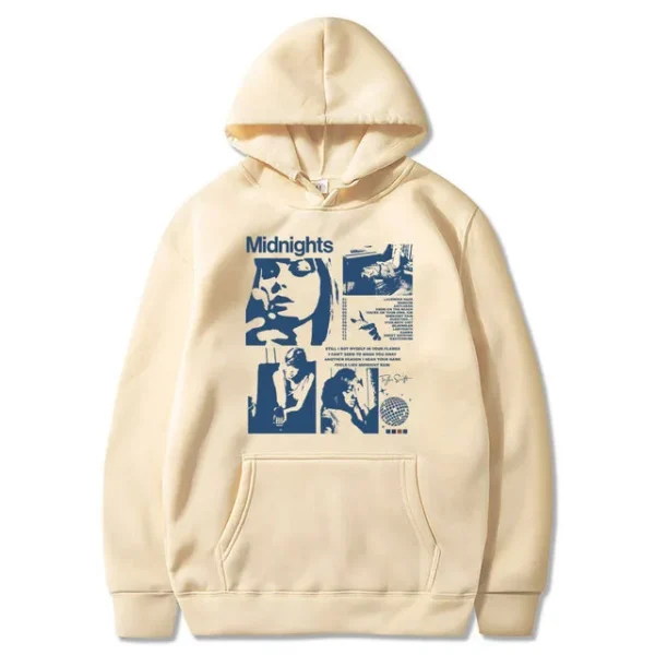 Taylor Midnight Album Swift Cream Hoodie