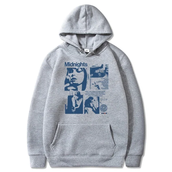 Taylor Midnight Album Swift Gray Hoodie