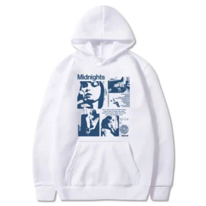 Taylor Midnight Album Swift White Hoodie