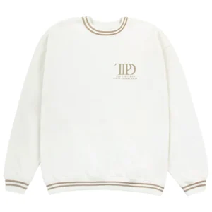 TAYLOR SWIFT THE TORTURED POETS DEPARTMENT WHITE CREWNECK SWEATER