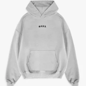 SKULL EMBLEM HOODIE - ASH